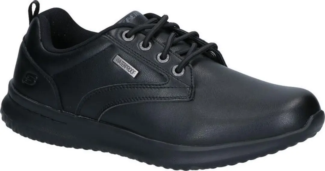 Skechers Delson Antigo Zwarte Veterschoenen  Heren 40