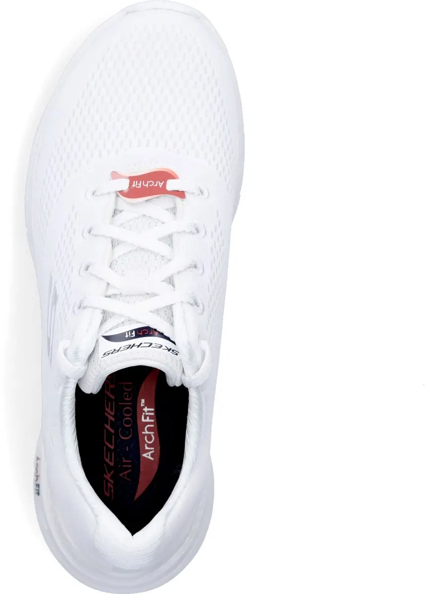 Skechers Arch Fit Big Appeal Dames Sneakers - 41 - Wit/Rood/Donkerblauw - afbeelding 6 van 6