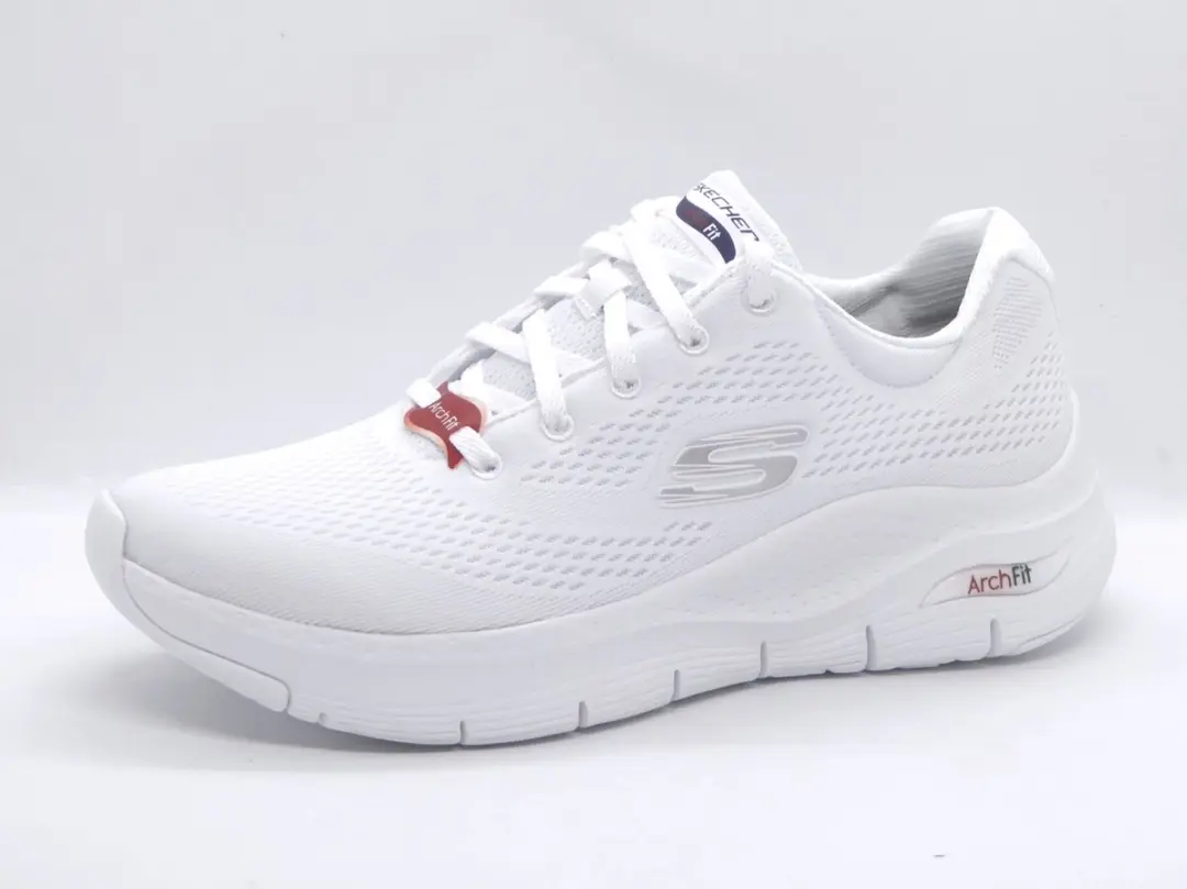Skechers Arch Fit Big Appeal Dames Sneakers - 41 - Wit/Rood/Donkerblauw - afbeelding 5 van 6