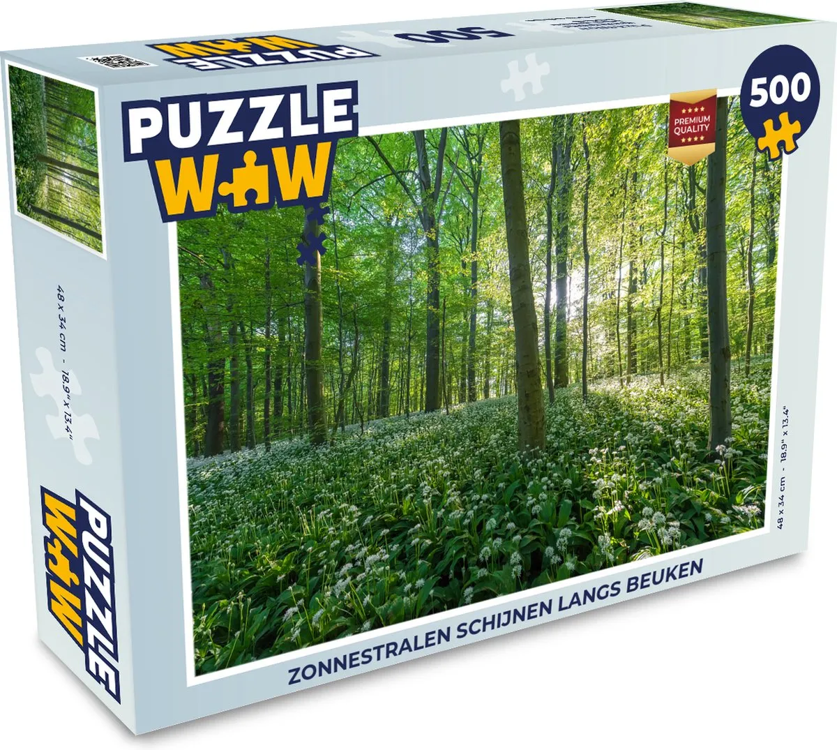 PuzzleWow Legpuzzel Zonnestralen 500 Stuks