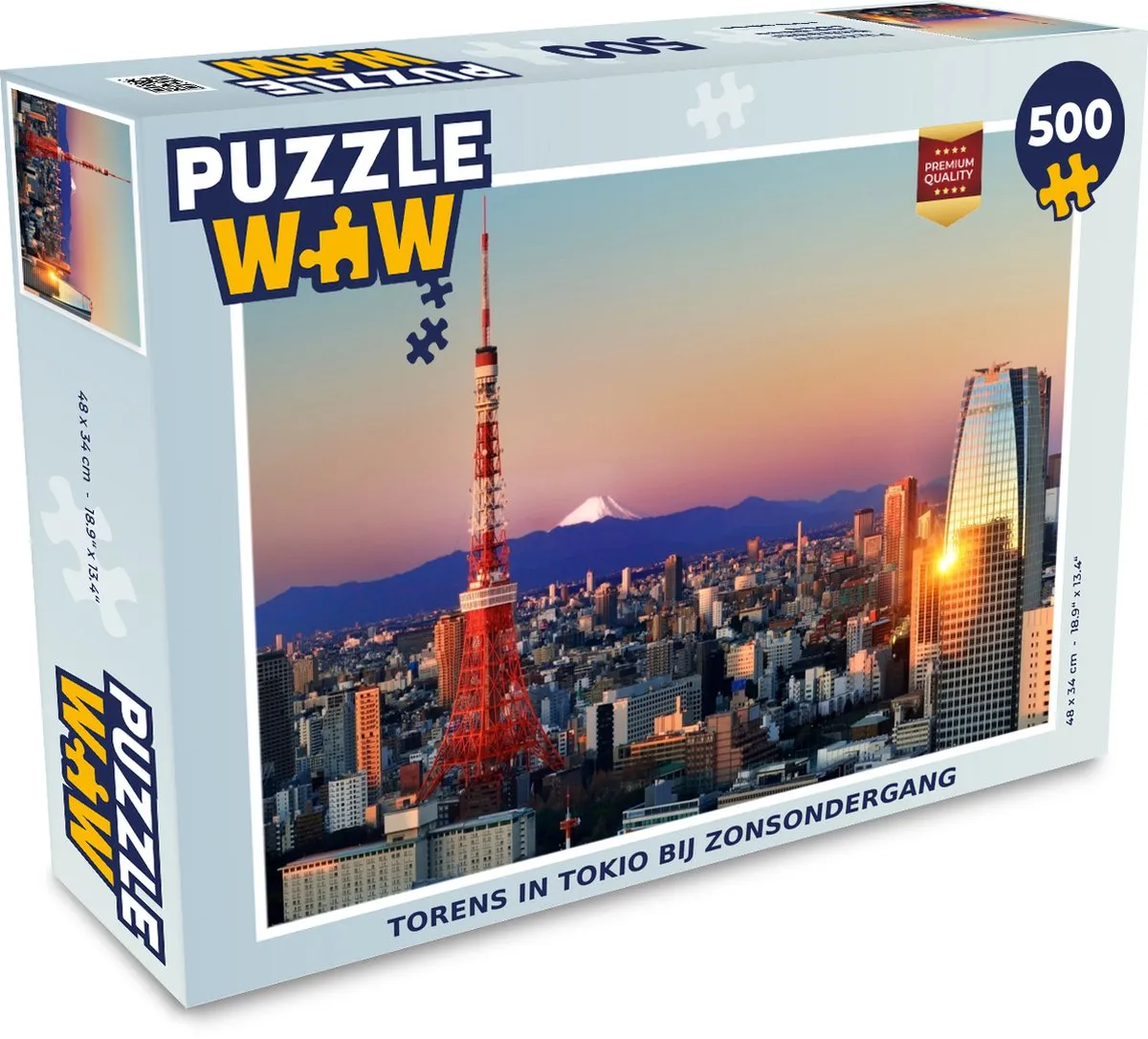 PuzzleWow Legpuzzel Torens in Tokio 500 Stuks
