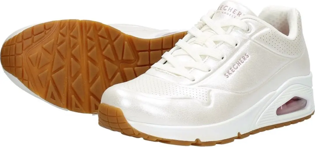 Skechers Uno Pearl Queen Dames Sneakers - Wit - afbeelding 6 van 6