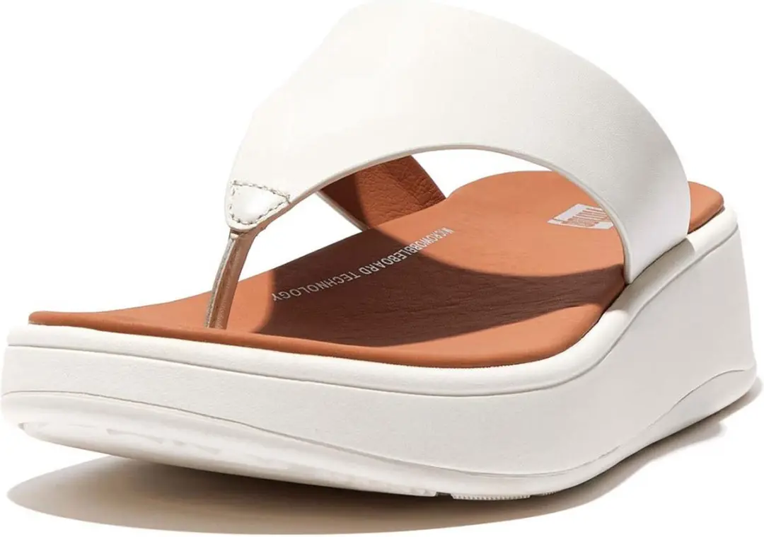 FitFlop F-Mode Leather Teenslipper 40 - Beige - afbeelding 6 van 6
