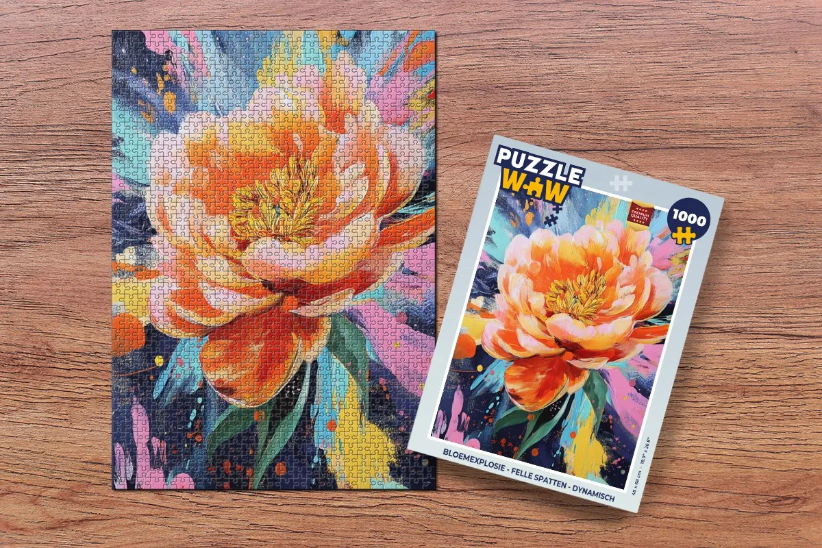 PuzzleWow Bloemexplosie Legpuzzel 1000 Stuks - Dynamisch