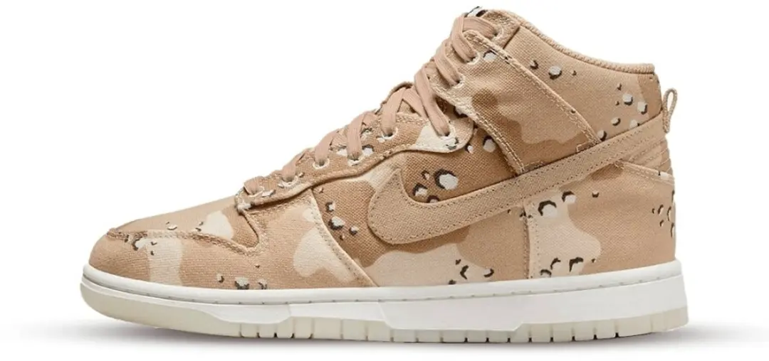 Nike Dunk High Damesschoenen, 36.5, Hemp/Sail/Velvet Brown/Light Soft Pink