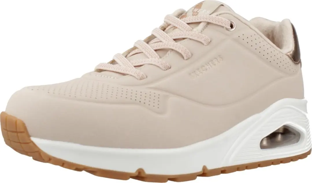 Skechers Uno Shimmer Away Dames Sneakers - Beige - afbeelding 3 van 6