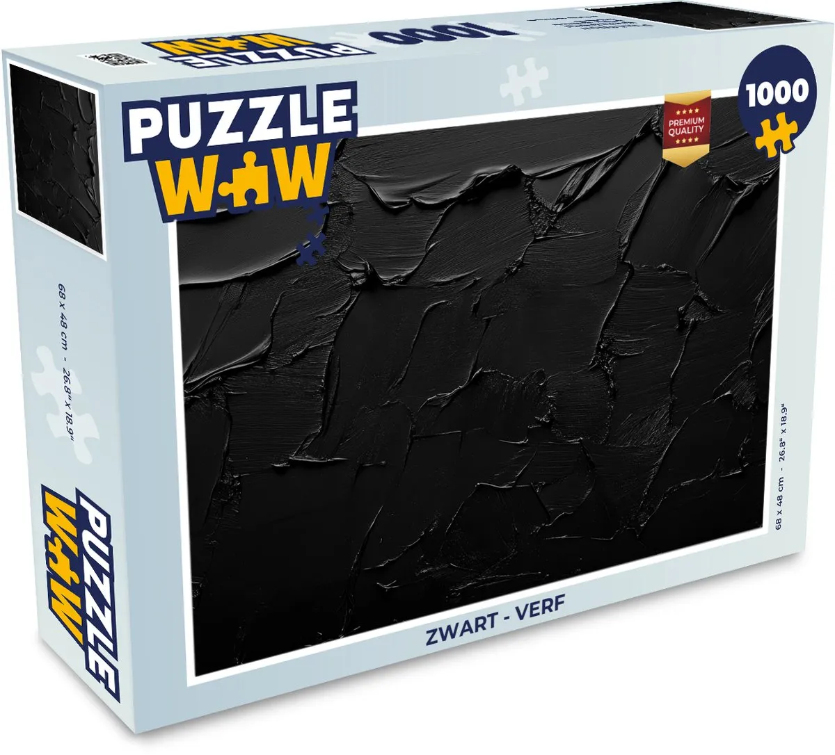 PuzzleWow Legpuzzel 1000 Stuks - Zwart