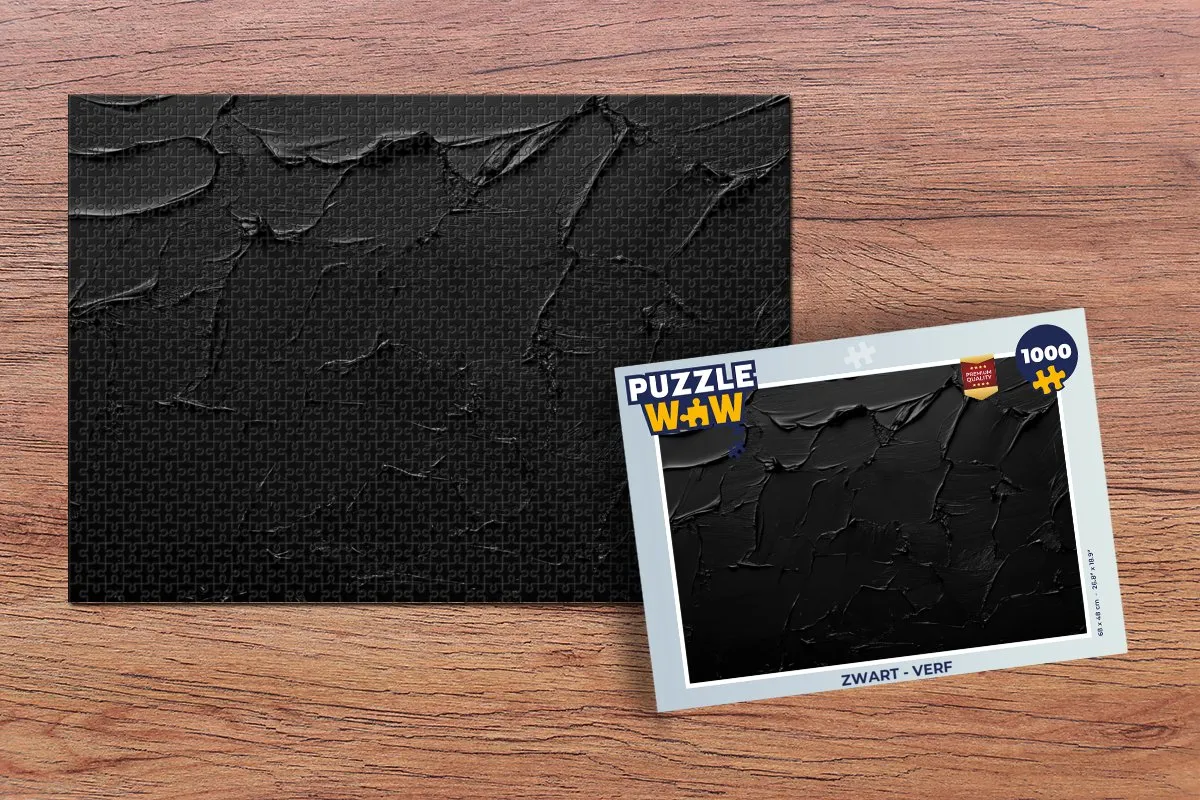 PuzzleWow Legpuzzel 1000 Stuks - Zwart