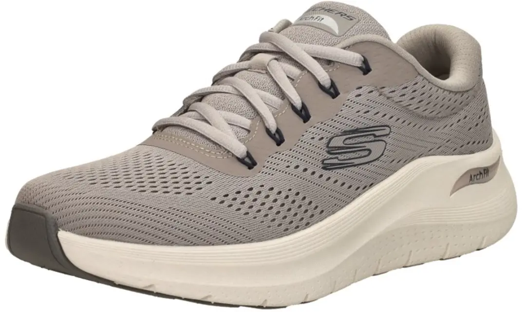 Skechers Arch Fit 2.0 Heren Sneakers - Taupe - afbeelding 4 van 6