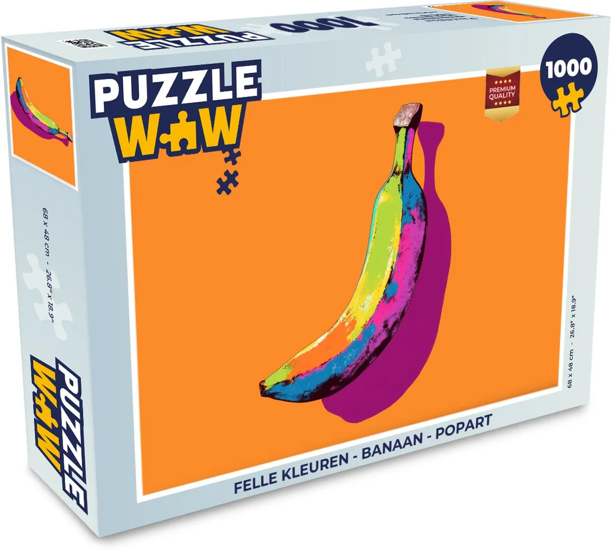 PuzzleWow Legpuzzel 1000 Stuks - Banaan Popart