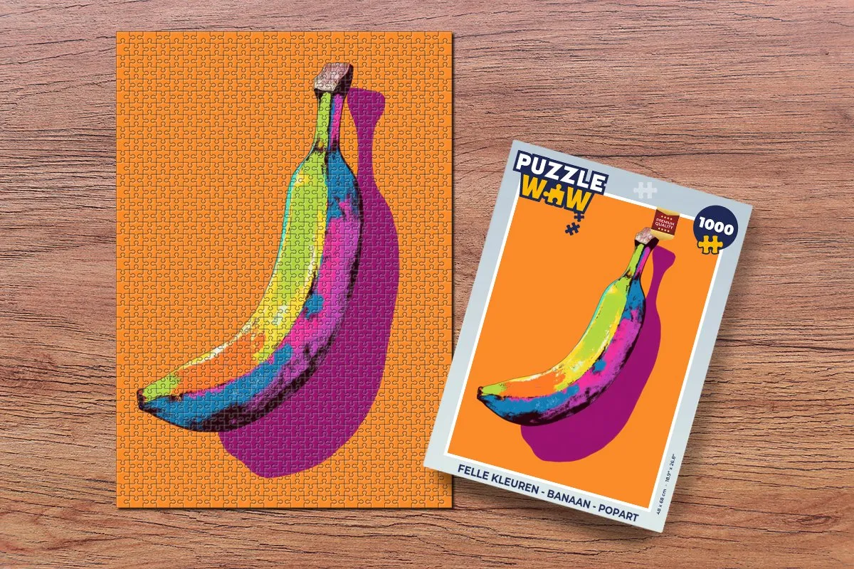 PuzzleWow Legpuzzel 1000 Stuks - Banaan Popart