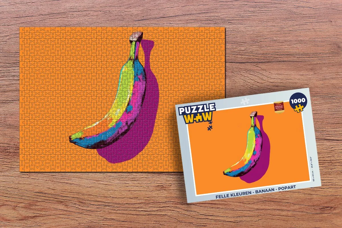 PuzzleWow Legpuzzel 1000 Stuks - Banaan Popart