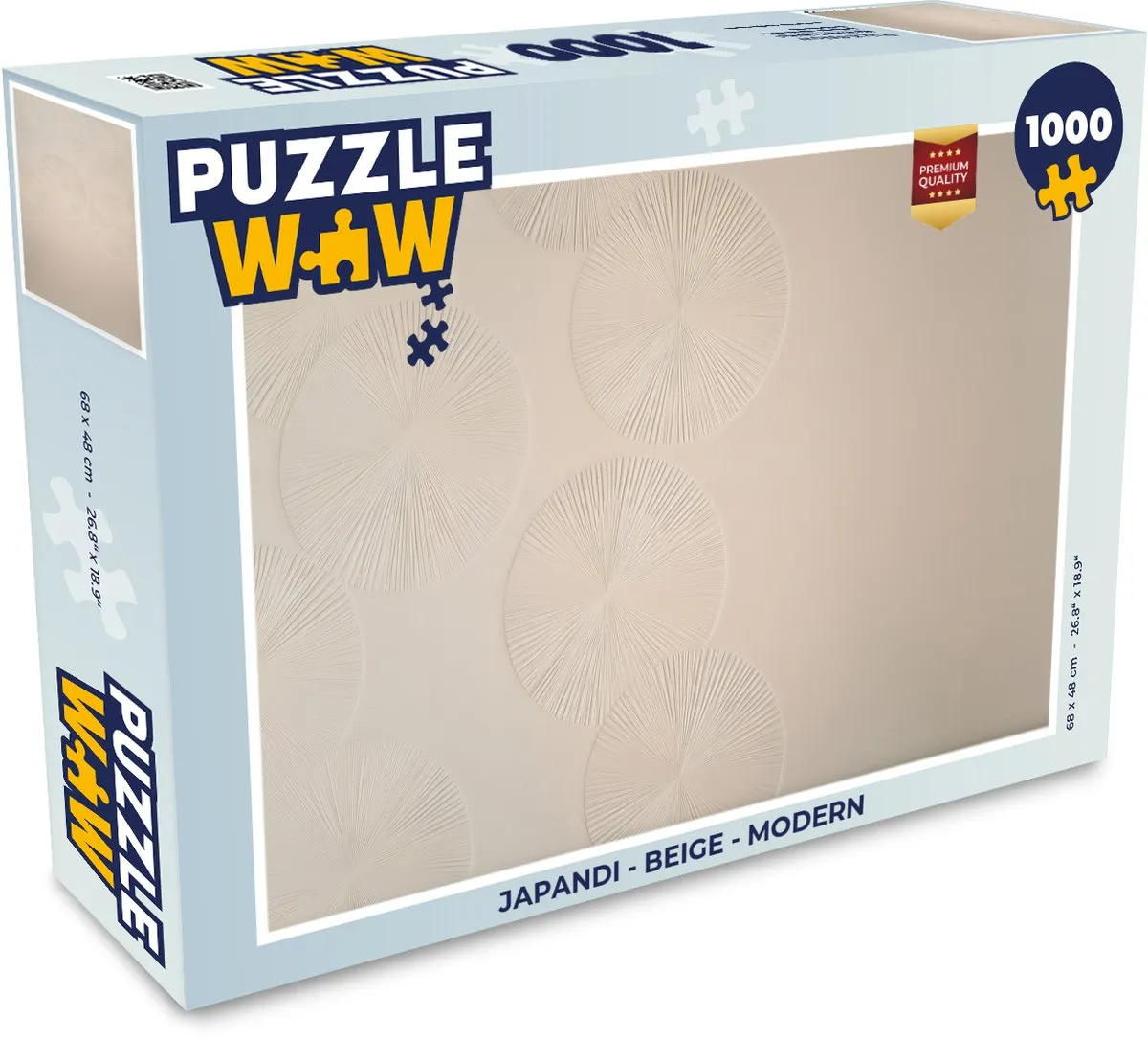 PuzzleWow Japandi Legpuzzel 1000 Stuks - Beige