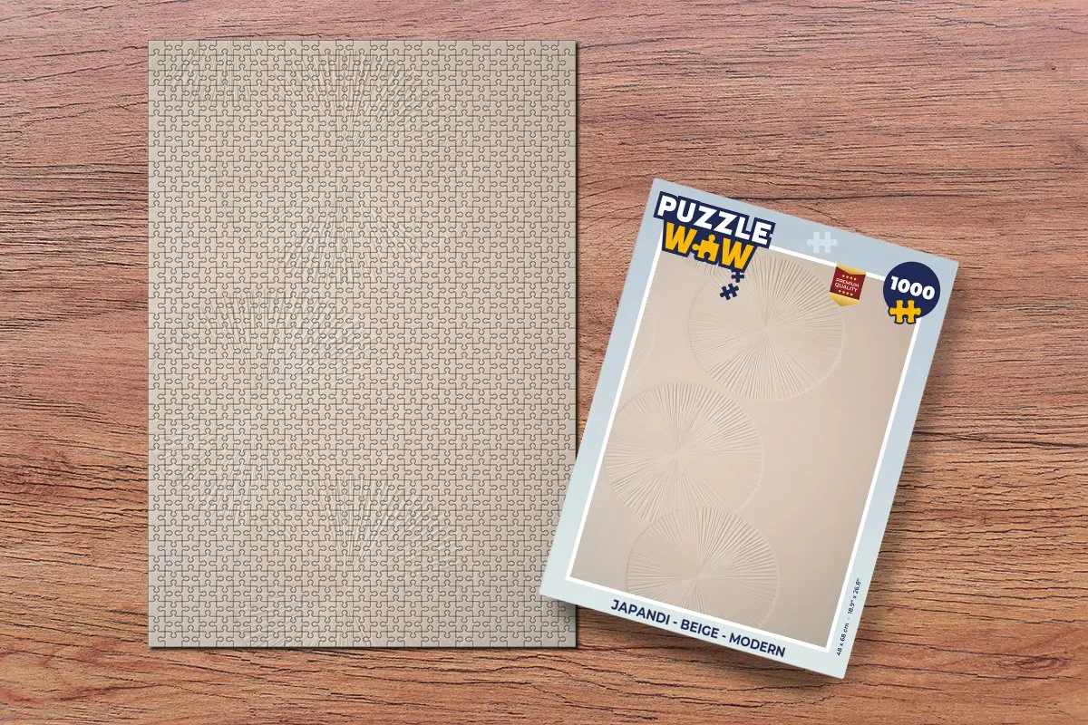 PuzzleWow Japandi Legpuzzel 1000 Stuks - Beige