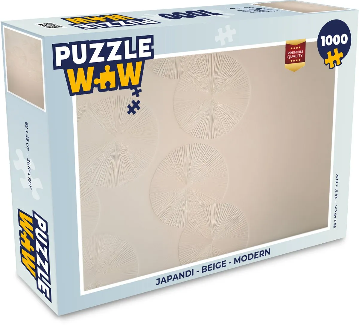 PuzzleWow Japandi Legpuzzel 1000 Stuks - Beige