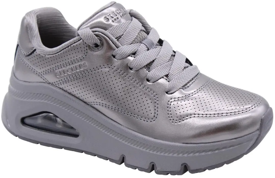 Skechers Sneaker 177768 PEW Uno Icon Lustrous Air Pewter Grijs Metallic