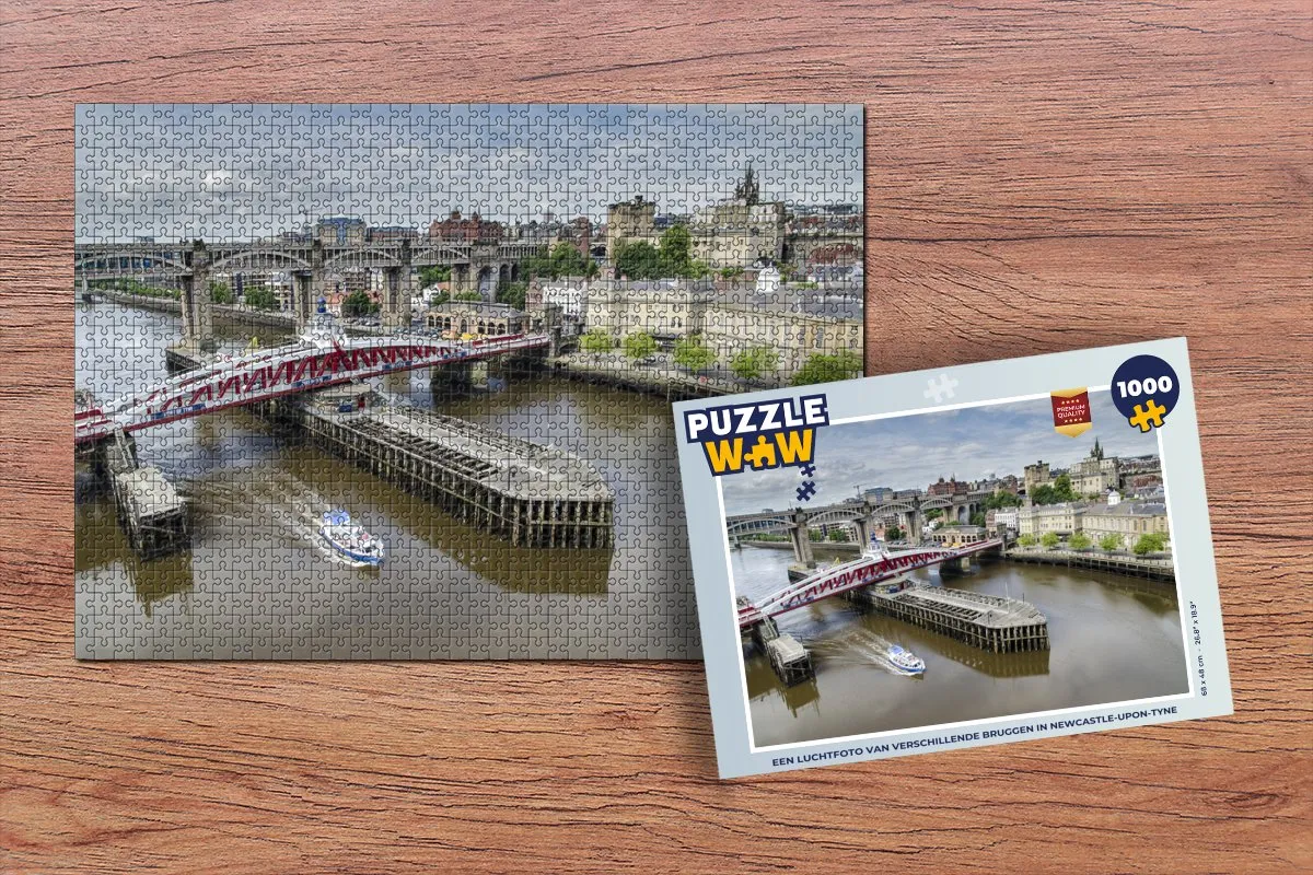 PuzzleWow Legpuzzel Newcastle 1000 Stuks - Multicolor