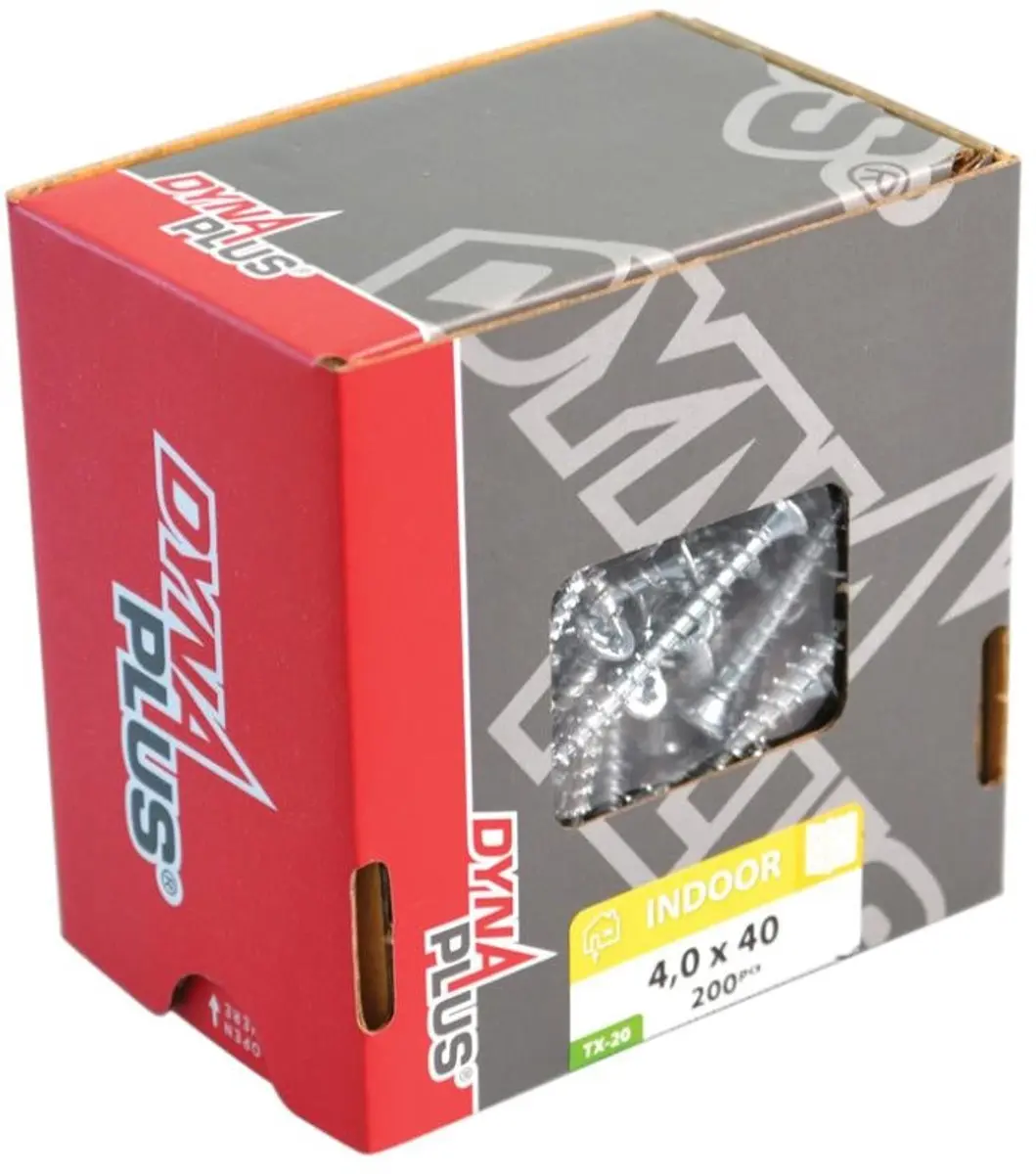 Dynaplus TX-20 Platkop Schroef 4.0x40mm - Wit - afbeelding 4 van 6