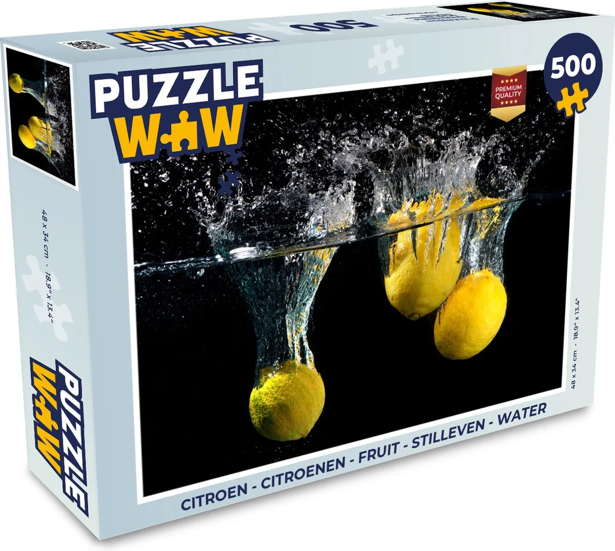 PuzzleWow Citroen Fruit Stilleven Legpuzzel 500 Stuks - Multicolor