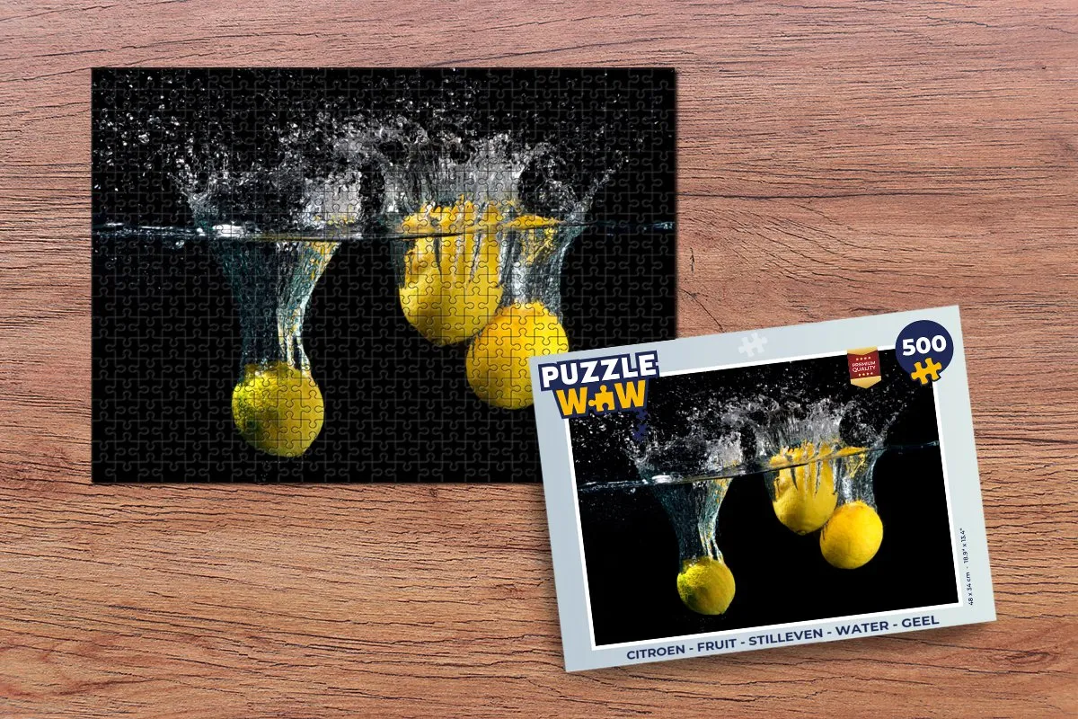 PuzzleWow Citroen Fruit Stilleven Legpuzzel 500 Stuks - Multicolor