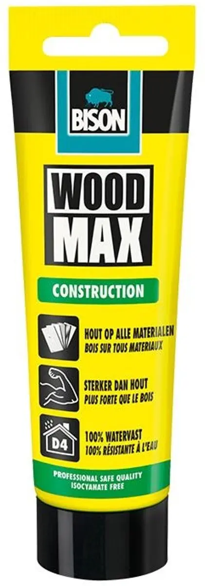 Bison Wood Max® tube 100 g, snel, voor alle houtsoorten, D4, hoge aanvangshecht