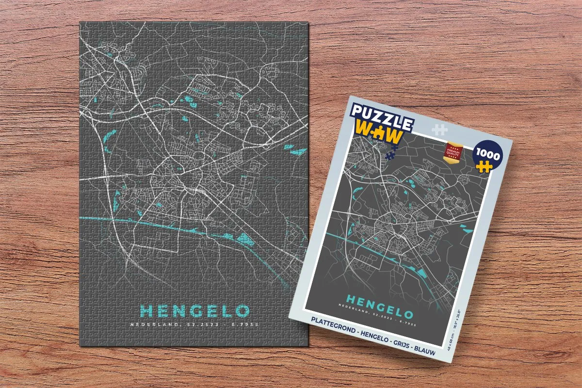 PuzzleWow Hengelo Legpuzzel 1000 Stuks - Multicolor