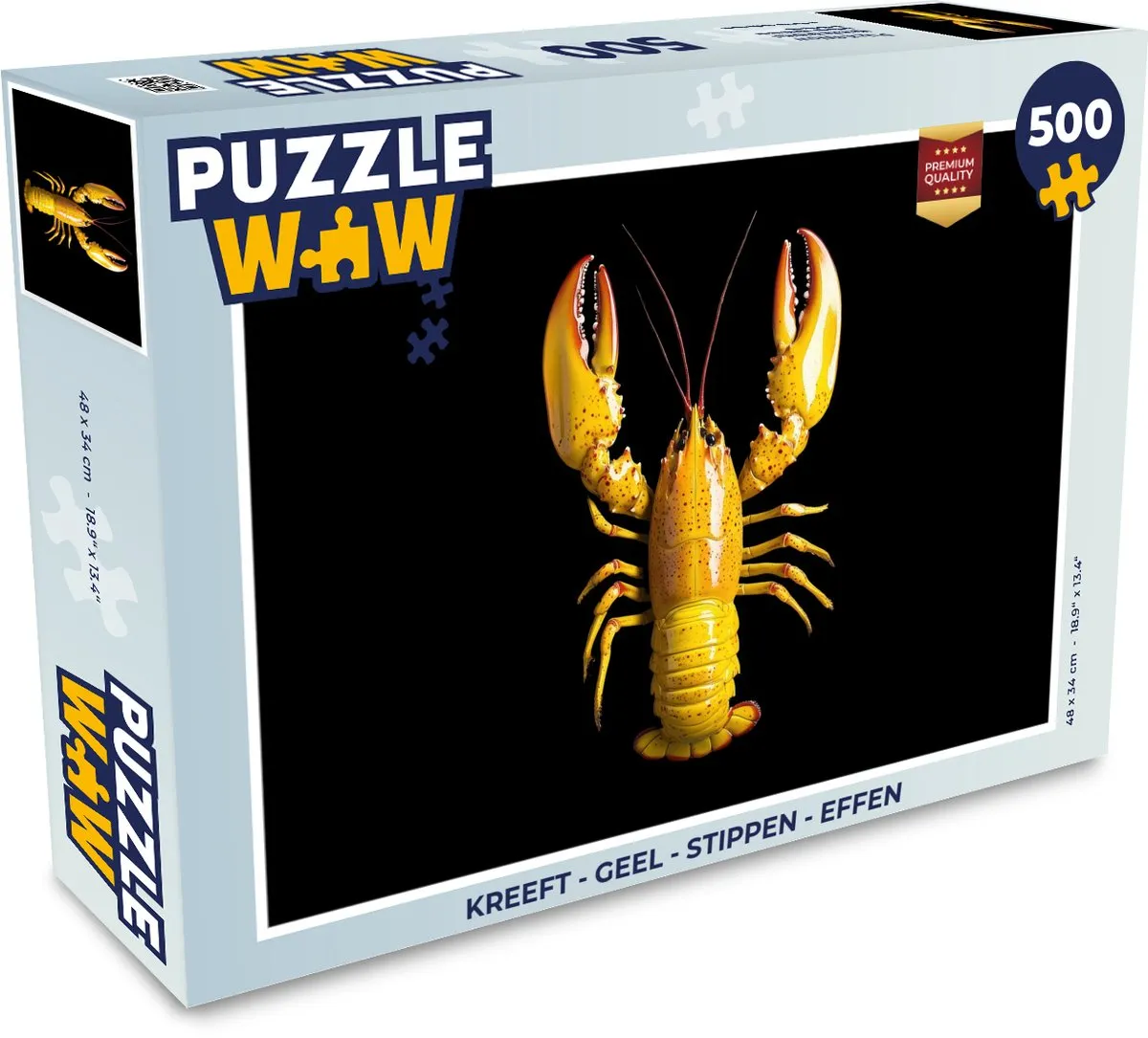 PuzzleWow Kreeft Legpuzzel 500 Stuks - Geel