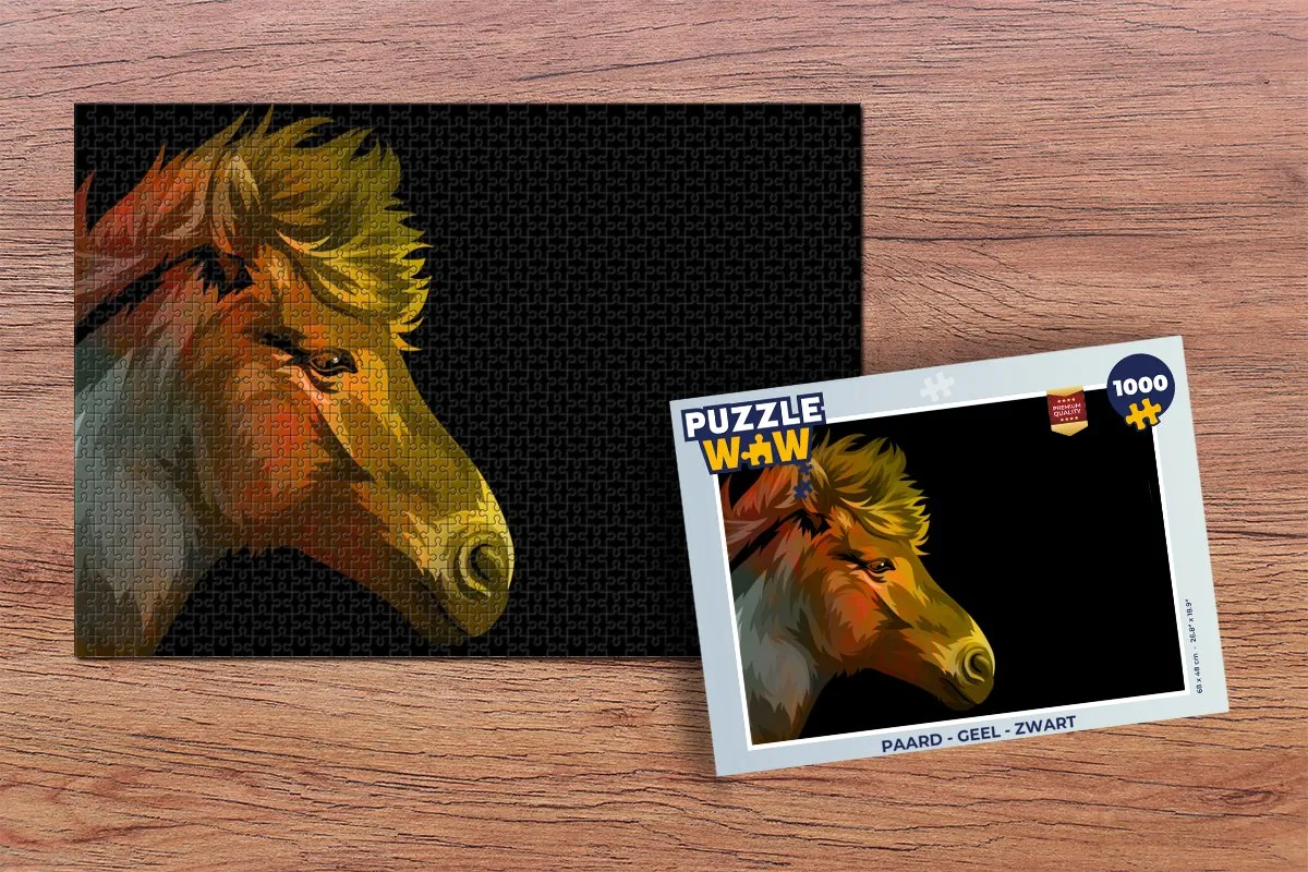 PuzzleWow Paard Legpuzzel 1000 Stuks - Multicolor