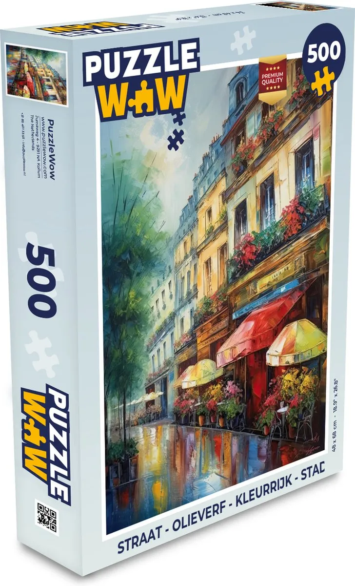 PuzzleWow Straat Legpuzzel 500 Stuks - Multicolor