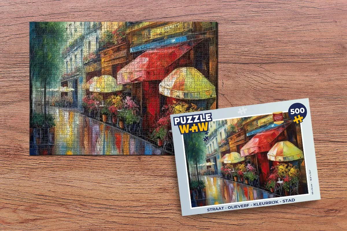 PuzzleWow Straat Legpuzzel 500 Stuks - Multicolor
