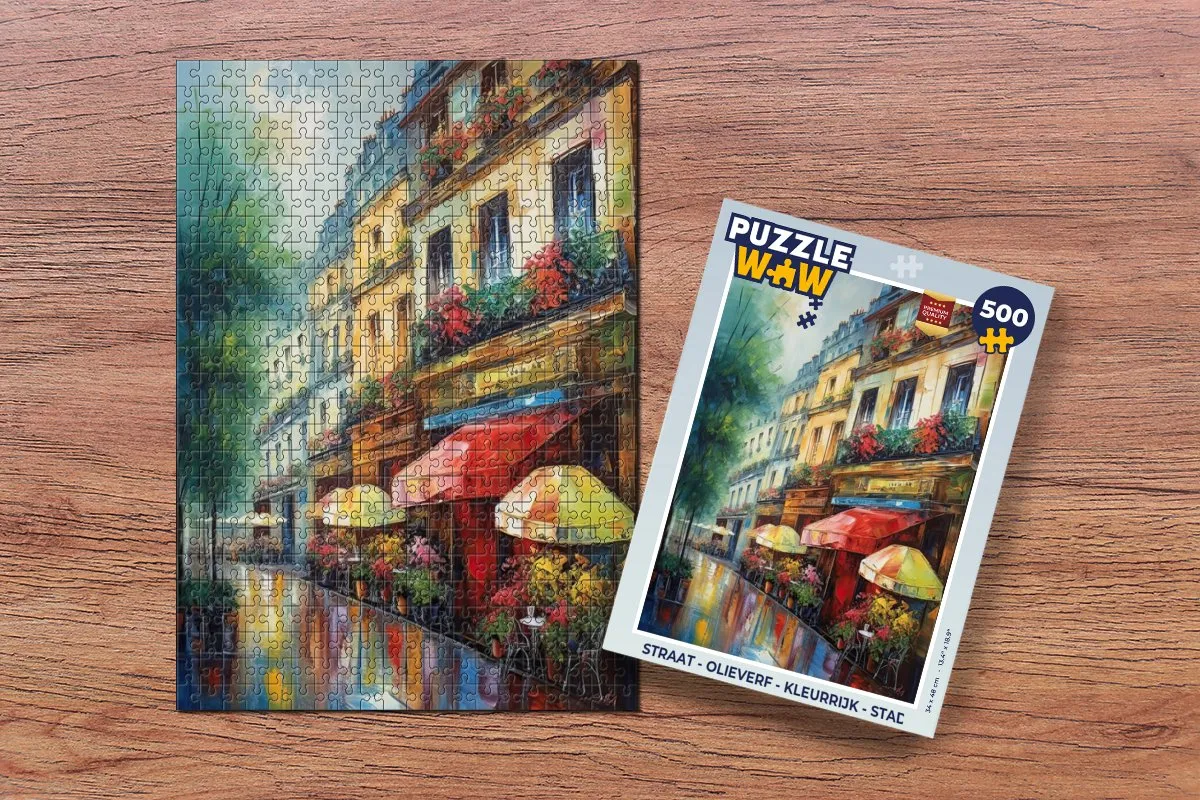 PuzzleWow Straat Legpuzzel 500 Stuks - Multicolor