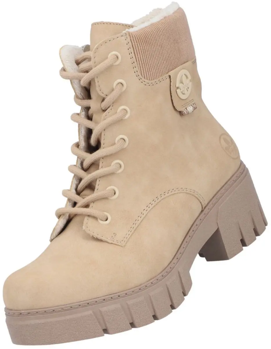 Rieker dames enkellaarsjes beige 74532-60