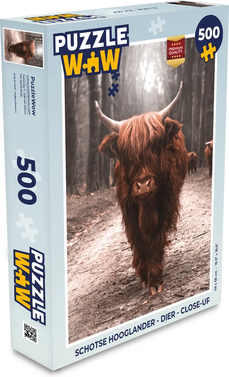 PuzzleWow Schotse Hooglander Legpuzzel 500 Stuks