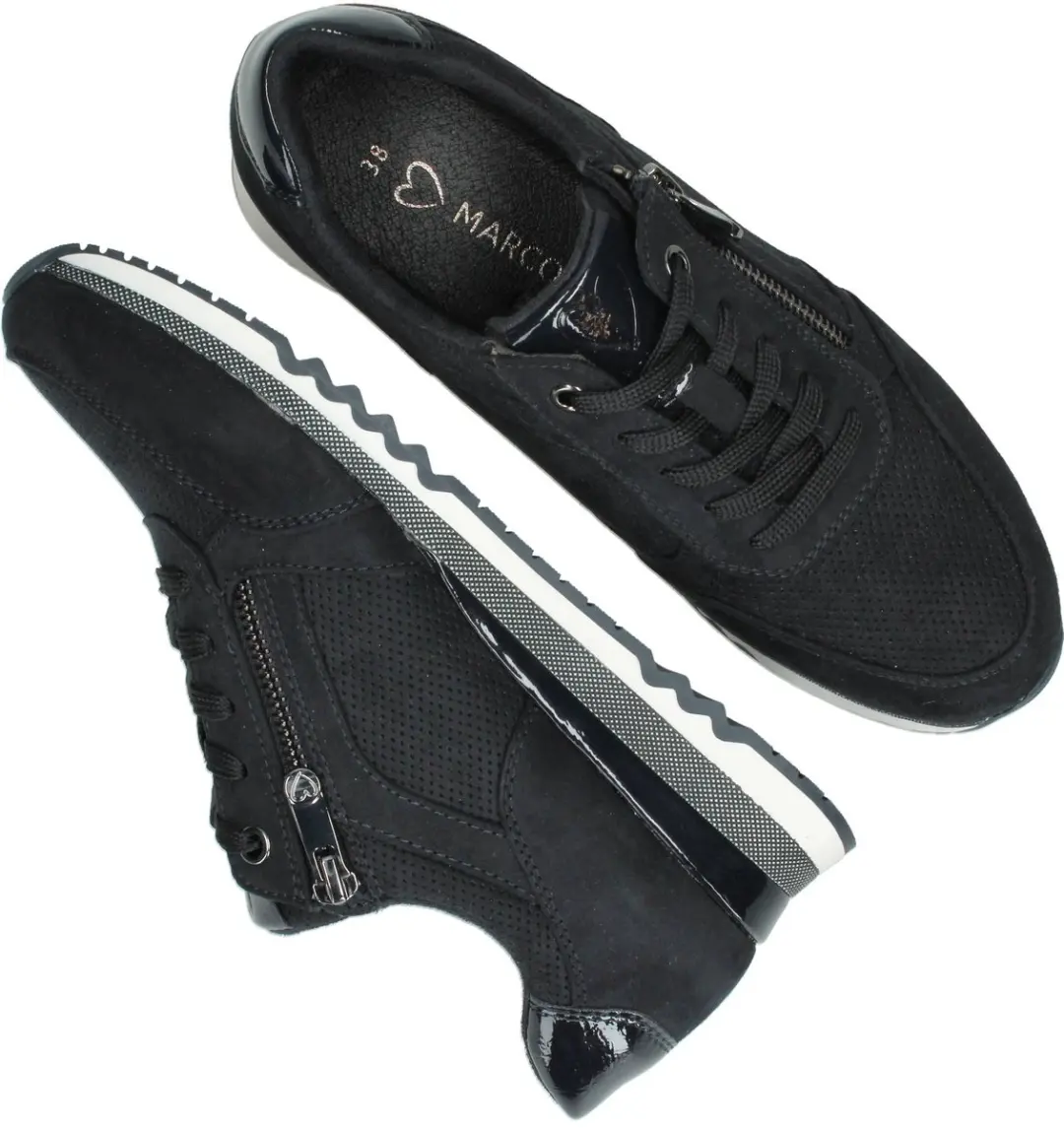 Marco Tozzi Dames Sneakers - Blauw - Maat 36 - afbeelding 6 van 6