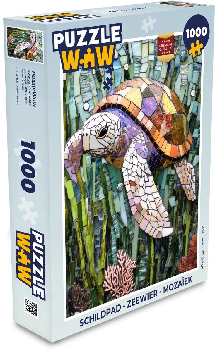 PuzzleWow Schildpad Zeewier Legpuzzel 1000 Stukjes