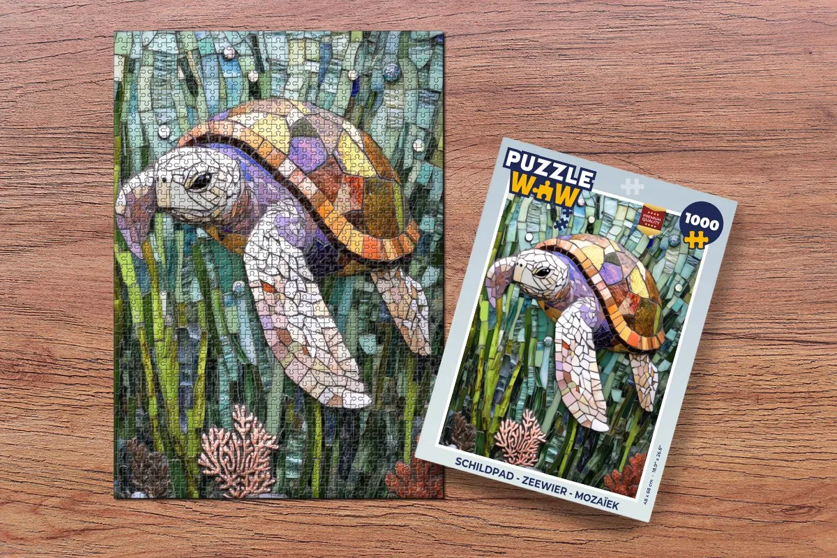 PuzzleWow Schildpad Zeewier Legpuzzel 1000 Stukjes