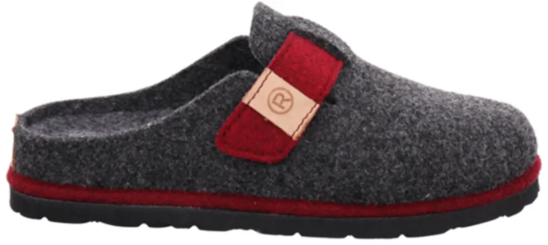 Rohde Dames Meran Clog Vilt Pantoffels Graphite