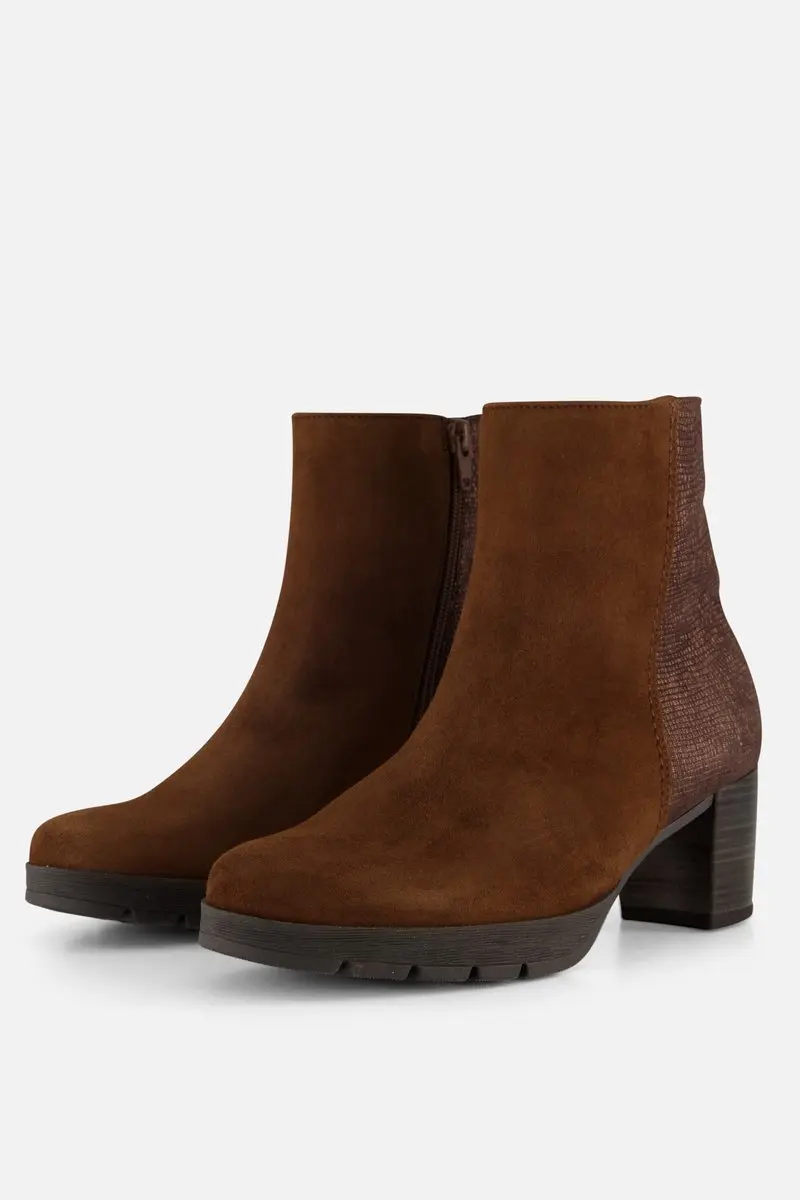 Gabor Enkellaarsjes bruin Suede