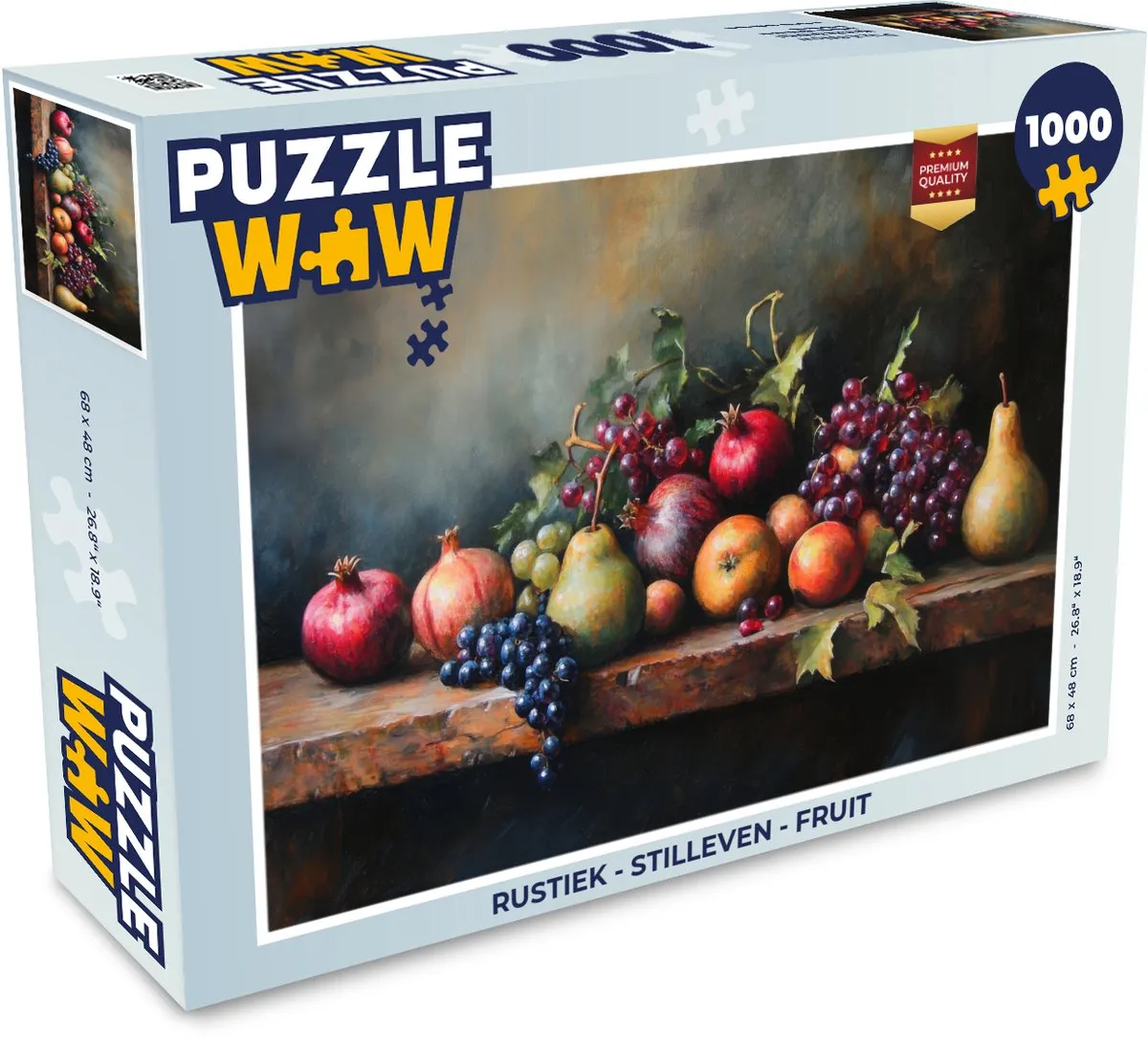 PuzzleWow Rustiek Stilleven Fruit Legpuzzel 1000 Stuks