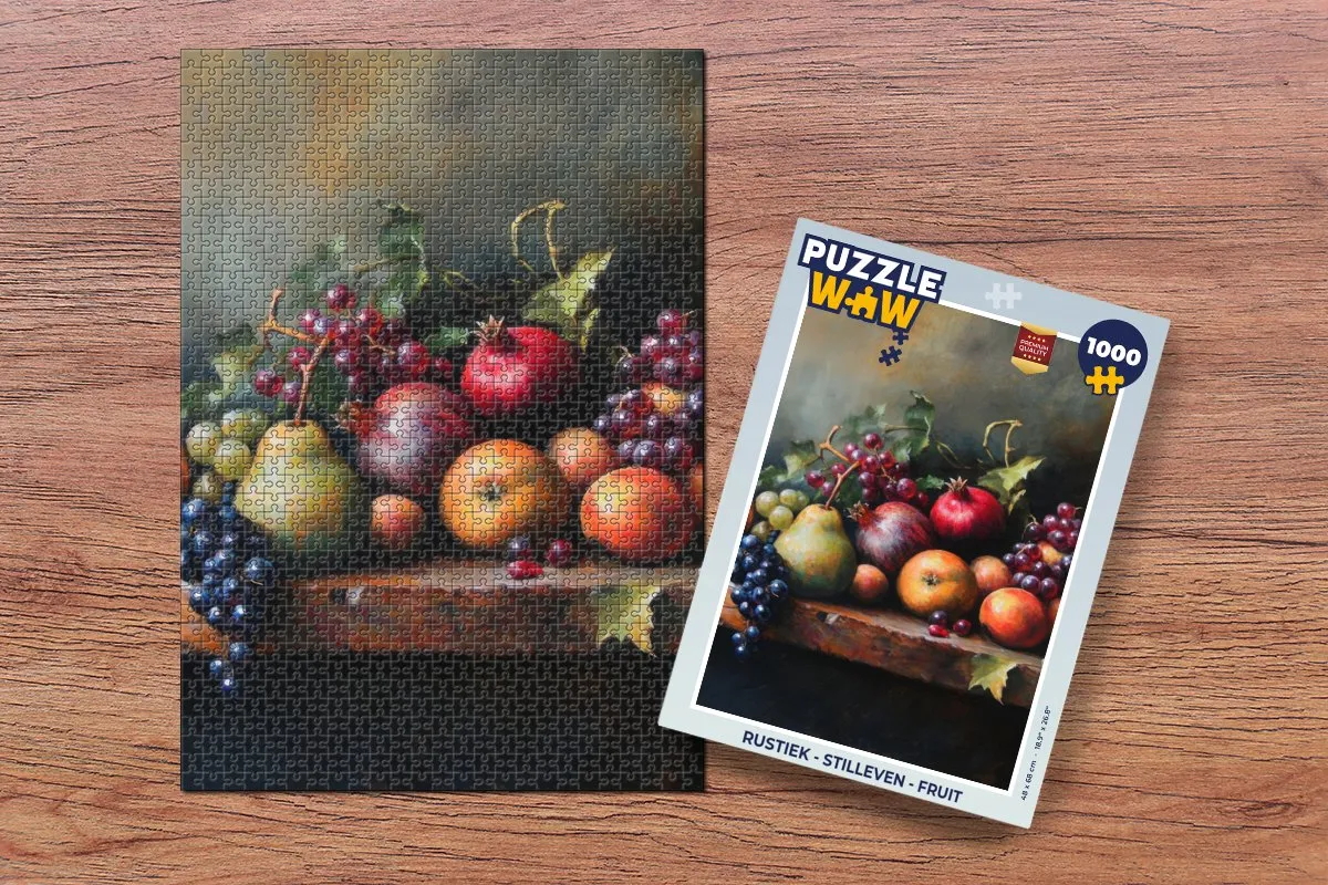 PuzzleWow Rustiek Stilleven Fruit Legpuzzel 1000 Stuks