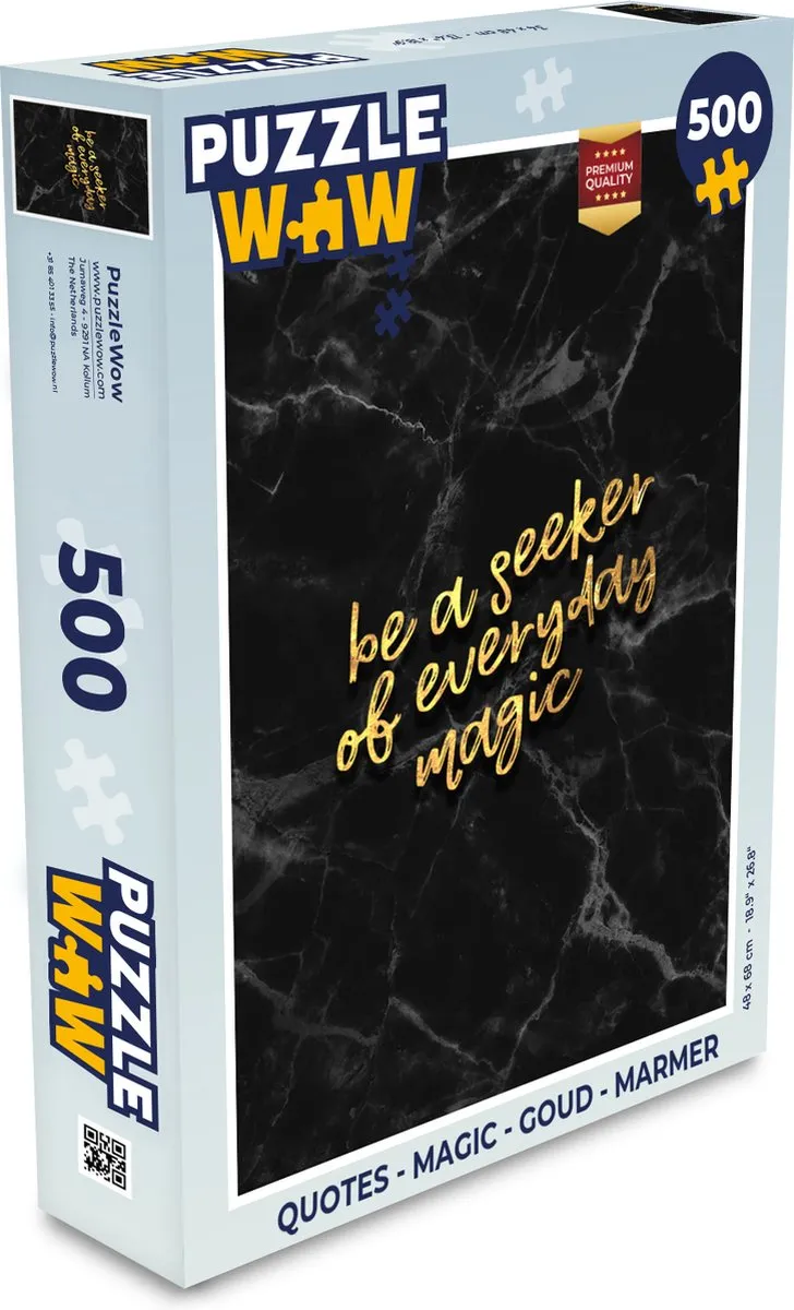 PuzzleWow Quotes Magic Legpuzzel 500 Stuks
