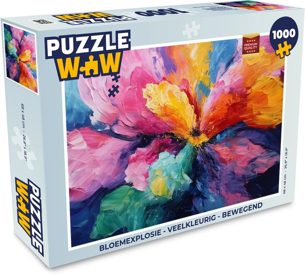 PuzzleWow Bloemexplosie Bewegende Legpuzzel 1000 Stuks - Veelkleurig