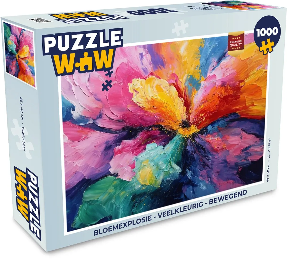 PuzzleWow Bloemexplosie Bewegende Legpuzzel 1000 Stuks - Veelkleurig