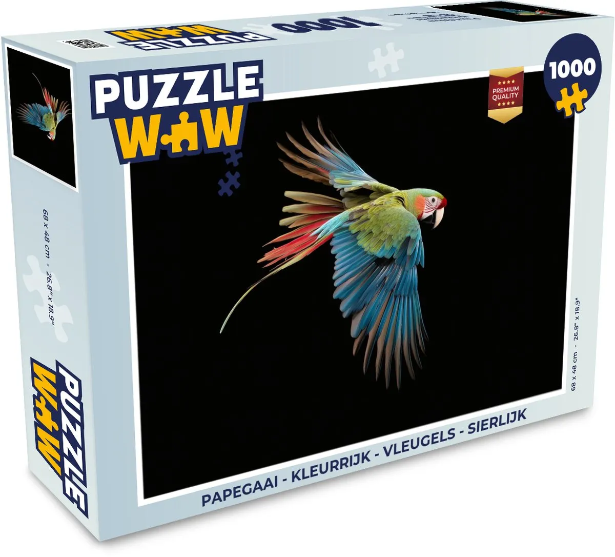 PuzzleWow Papegaai Legpuzzel 1000 Stuks - Kleurrijk