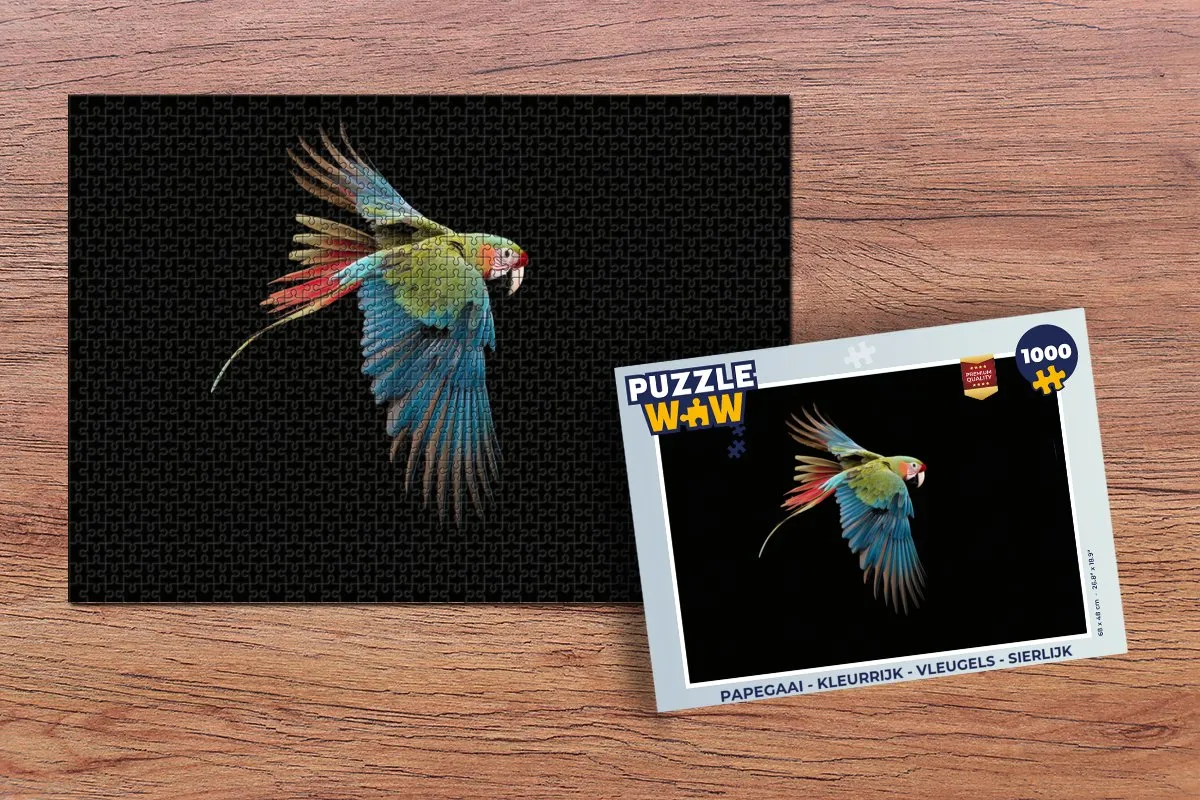 PuzzleWow Papegaai Legpuzzel 1000 Stuks - Kleurrijk