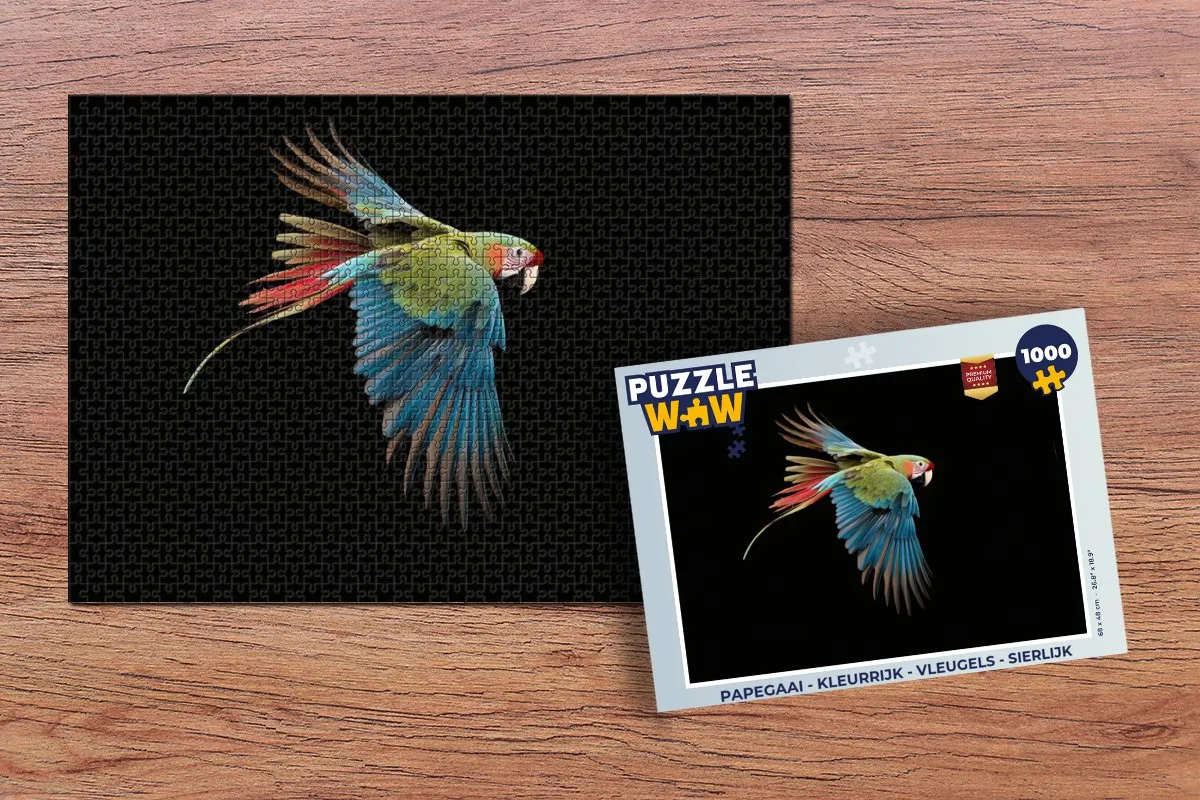 PuzzleWow Papegaai Legpuzzel 1000 Stuks - Kleurrijk