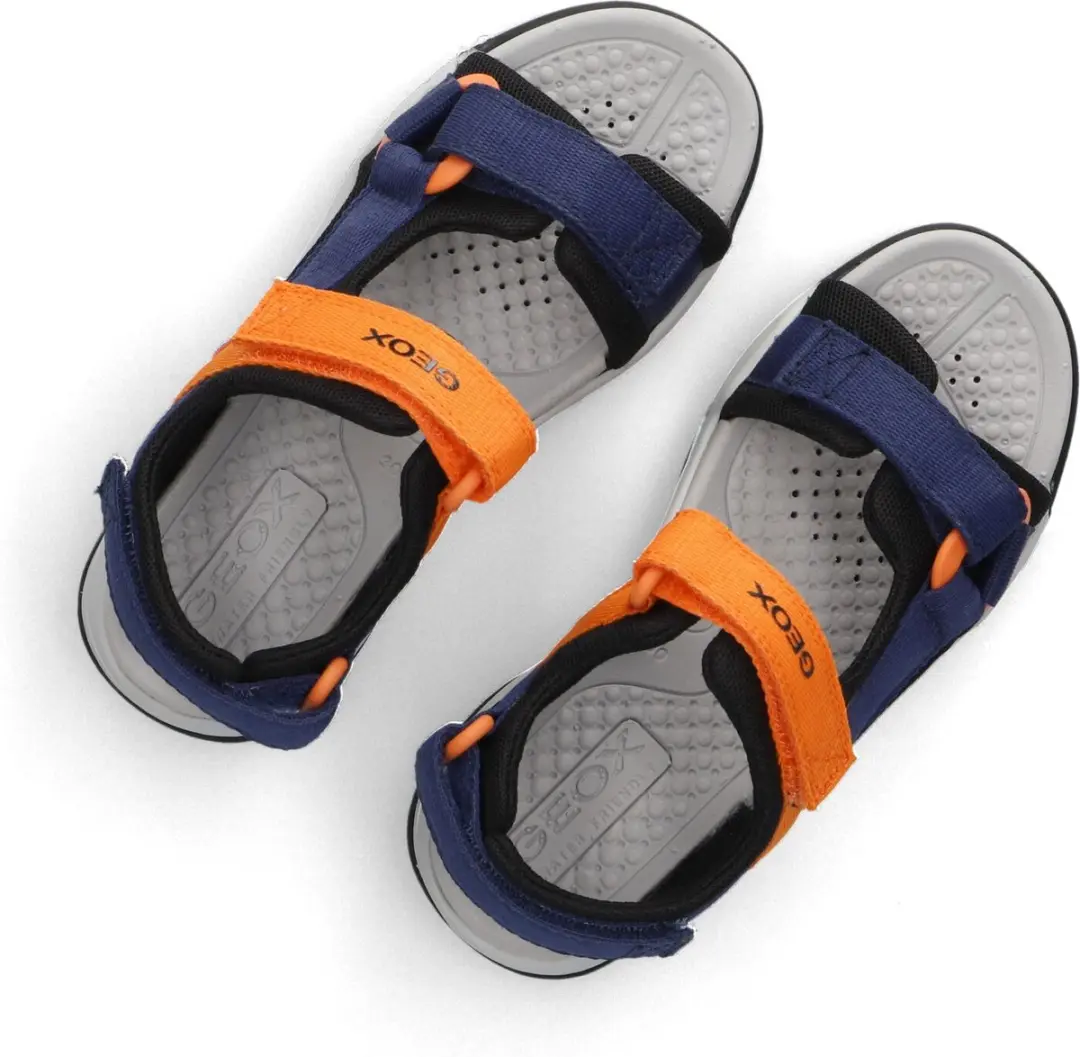 Geox Borealis Tiener Sandalen 34 - Marineblauw/Oranje