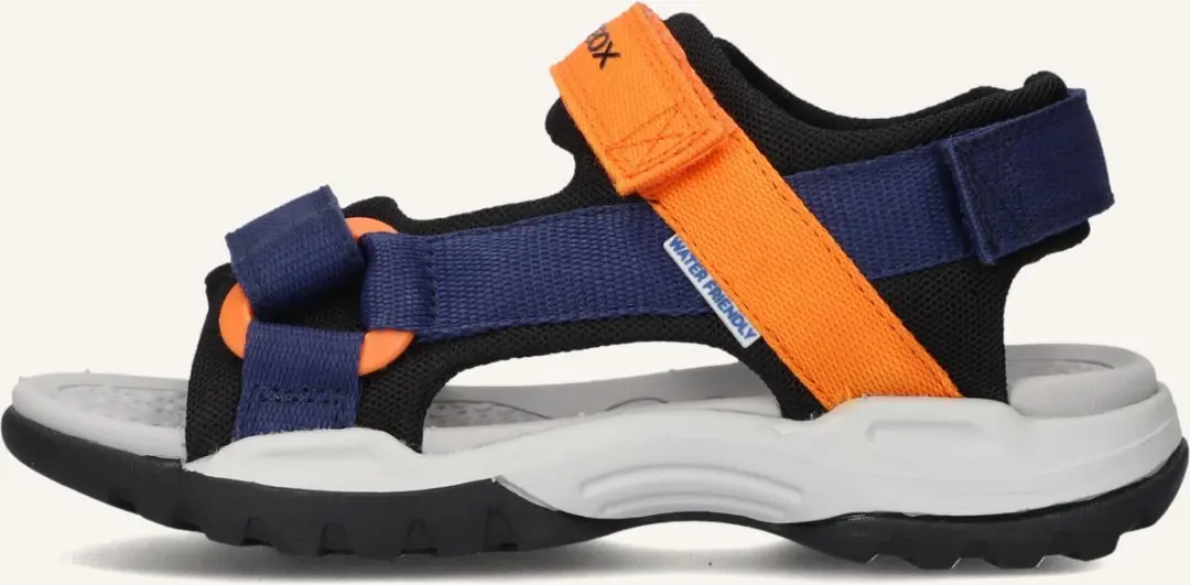 Geox Borealis Tiener Sandalen 34 - Marineblauw/Oranje