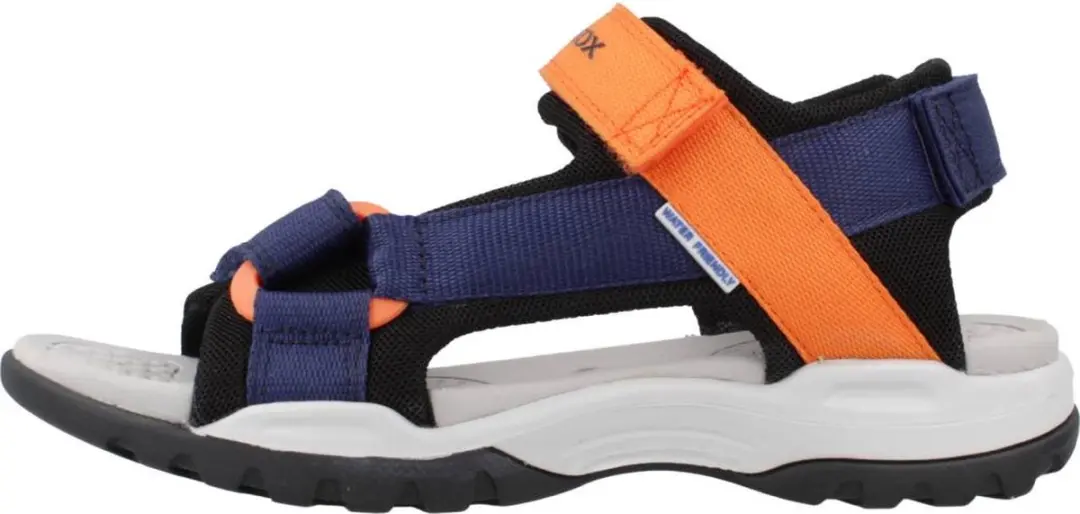 Geox Borealis Tiener Sandalen 34 - Marineblauw/Oranje