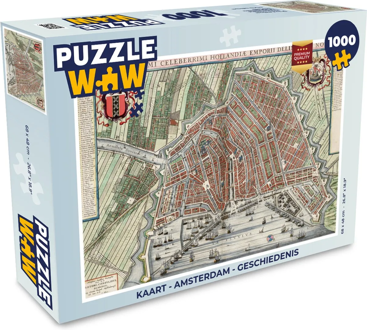 PuzzleWow Amsterdam Geschiedenis Legpuzzel 1000 Stuks